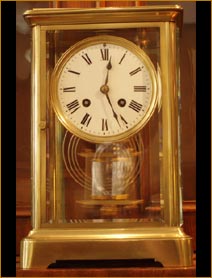 4 glass mantel clock