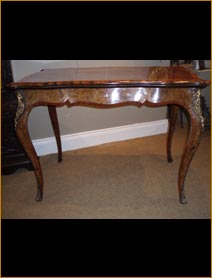 pair of walnut games tables