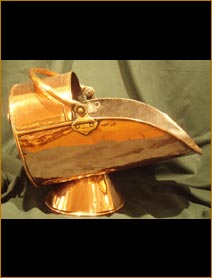 Copper coal scuttle